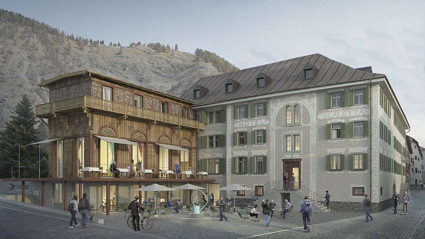 Das Hotel Scaletta im Zentrum von S-chanf soll wieder ein Ort der Begegnung werden. Foto: z.V.g.