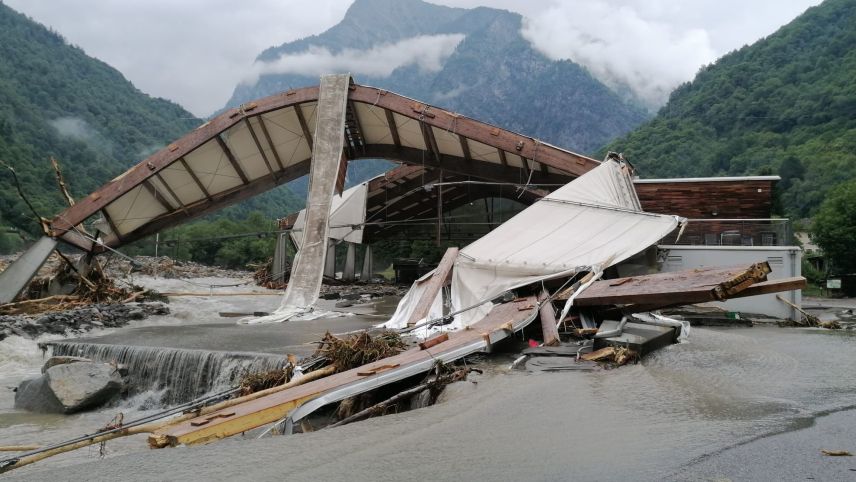 Bilder der Zerstörung in der Valle di Maggia. Foto: z.Vfg.