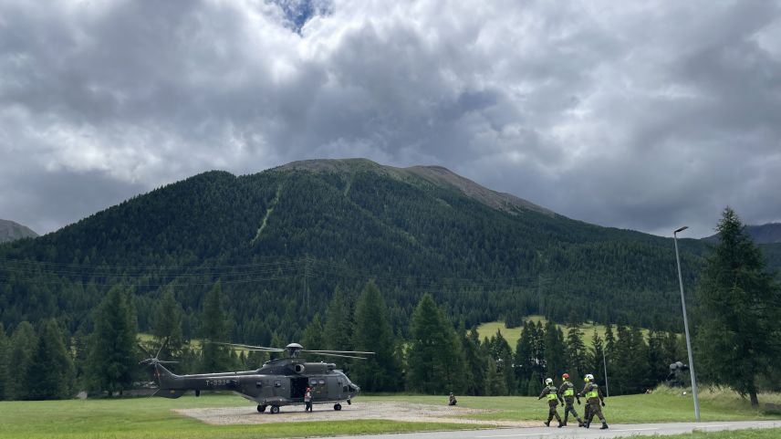 Evakuierungsübung mit Super Puma. Foto: Fadrina Hofmann