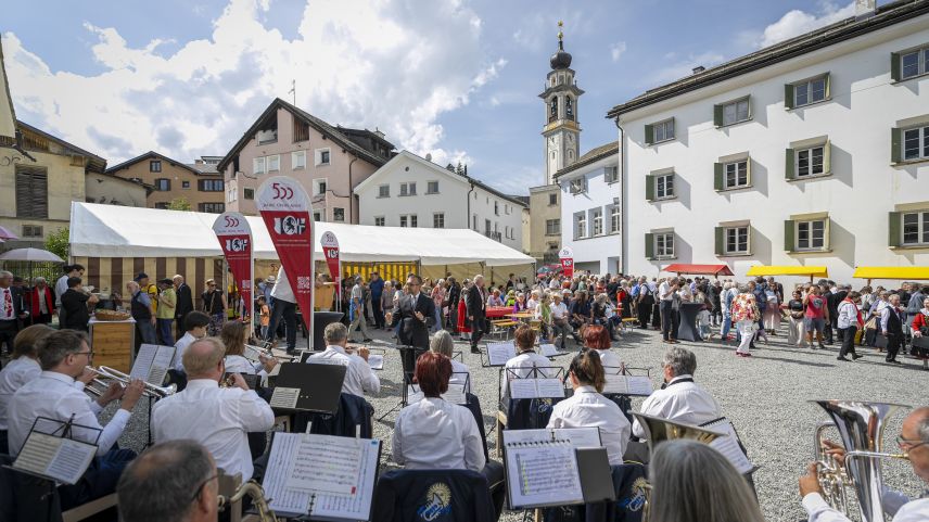 Auch die Dorfmusik sorgte für gute Unterhaltung. Fotos: Yanik Bürkli