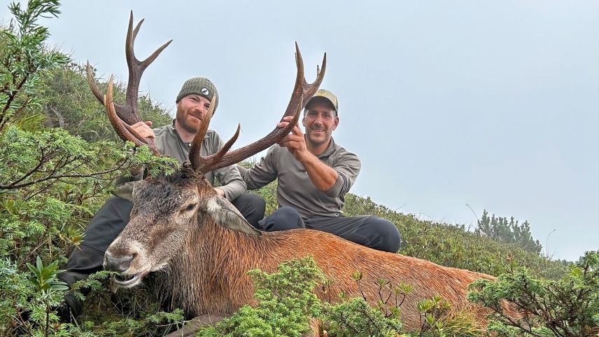 Der Hirsch des Lebens für Marco Ganzoni und Riccardo Capadrutt. Foto: z.Vfg.