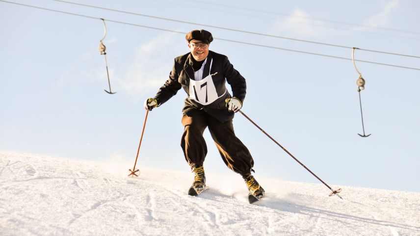 Impressionen des 10. Silser Nostalgie-Skirennens. Foto: Gian Giovanoli