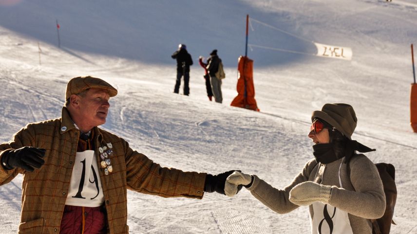 Impressionen des 10. Silser Nostalgie-Skirennens. Foto: Gian Giovanoli