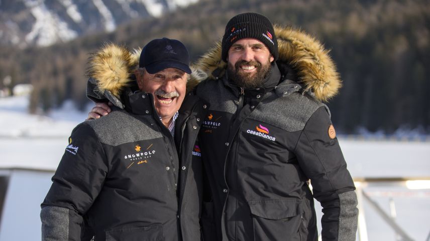 Reto und Tito Gaudenzo leben für den Polo-Sport. Foto: Snow Polo