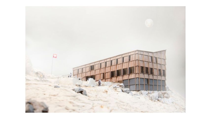 Bis 2029 soll die heutige Chamanna da Boval durch diesen Neubau ersetzt werden. Knacknuss des Projektes bleibt die Finanzierung. Visualisierung: z. Vfg/SAC Bernina