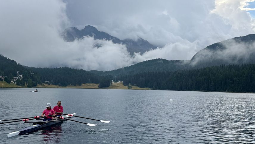 Maria Steiner Fahrni und Fritz Fahrni rudern für den guten Zweck. Foto: Fadrina Hofmann
