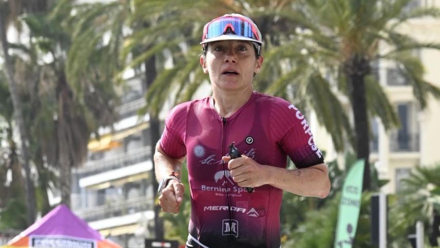 Jenni Paglia unterwegs in Nizza im Jahr 2024, wo dieses Wochenende die WM ausgetragen wird. Foto: Finisherpix