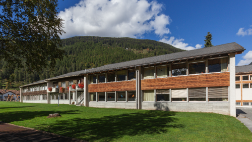 L’edifizi da scoula Müstair – in avegnir lö d’instrucziun per tuot ils uffants da la Val Müstair (fotografia: mad).