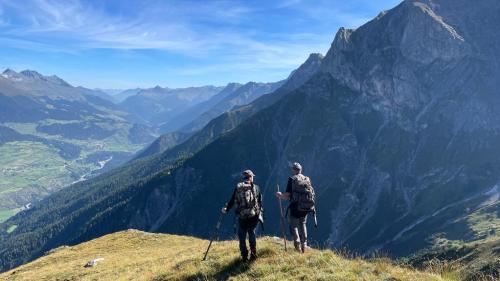 Hoch über Scuol auf der Jagd. Foto: Jan Schlatter