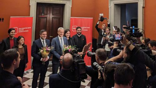 Jon Pult und Beat Jans werden von der Bundeshausfraktion der SP Schweiz zur Wahl vorgeschlagen. Foto: SP Schweiz